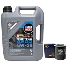 Motoröl Set 5W-30 5 Liter + Ölfilter SM 132 für Nissan Sunny II Hatchback