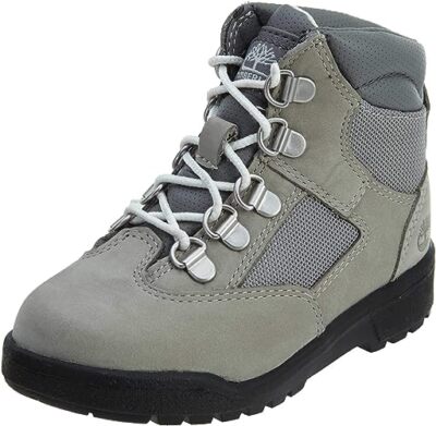 Timberland Kids Toddler's 6 Inch Leather Field Boots Light Grey TB0A1LVE