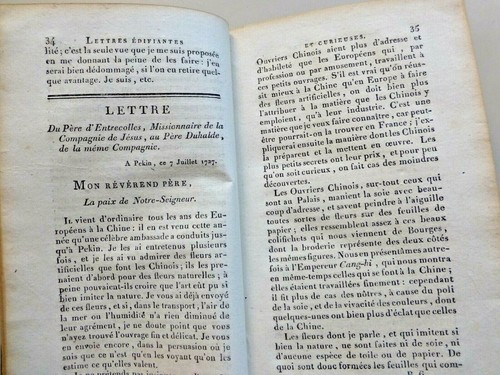 CHINE - LETTRES EDIFIANTES ET CURIEUSES DES MISSIONS ETRANGERES 1811 T 21 - Picture 6 of 6