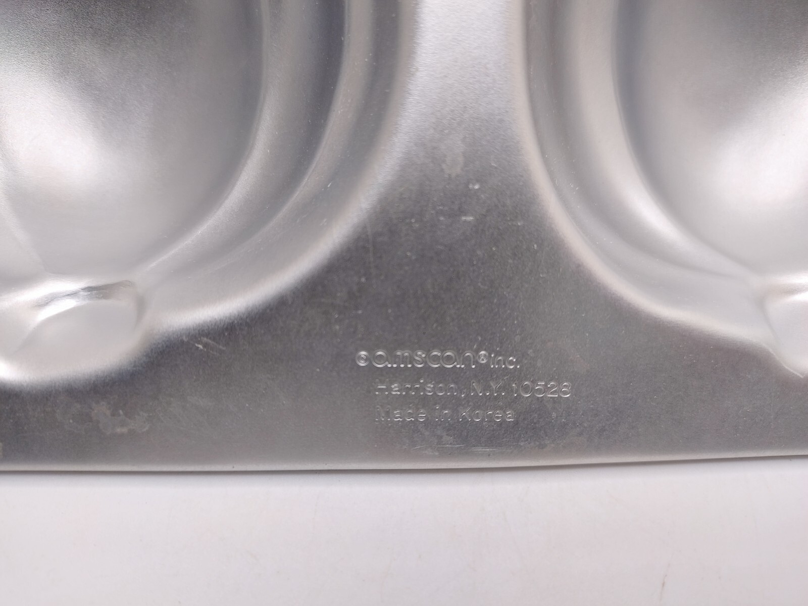 Vtg Amscan Aluminum Pumpkin Halloween Mini Cake Cupcake Pan 1980s Made In Korea