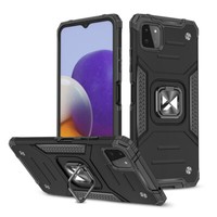 Wozinsky Ring Armor HüLle Mit Magnet Halterung FüR Galaxy A22 4G Schwarz