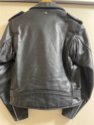 Schott Perfecto Double Leather Riders Jacket Size 38 One Star Made