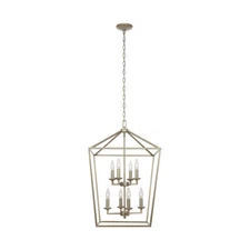 Home Decorators Collection Weyburn 8-Light Antique Silver Leaf Caged Chandelier