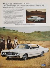 1967 Print Ad The 1968 Mercury Park Lane 2-door With Swept-back Roof