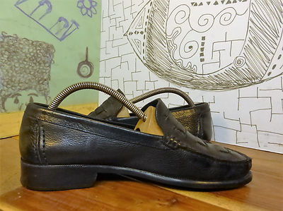 Cole Haan Resort Black Leather Basket Weave Loafers Men display picture 3