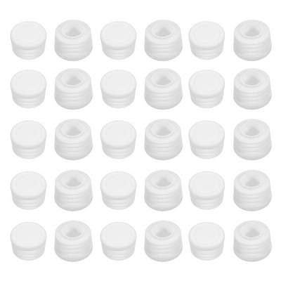 60Pcs Plastic Hole Plug 1''(25mm) Round Tubing End Cap Fit 22-24mm White