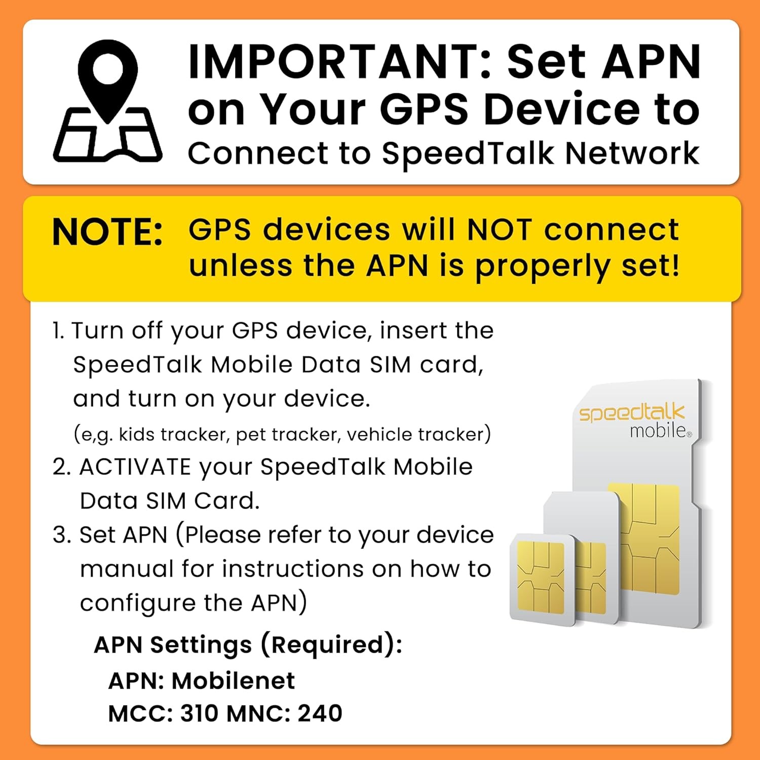SpeedTalk Mobile SIM Card Starter Kit, Smartphone Cell Phone, GPS Tracker... 
