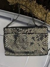 Regale Vintage Navy Blue Metal Mesh Purse