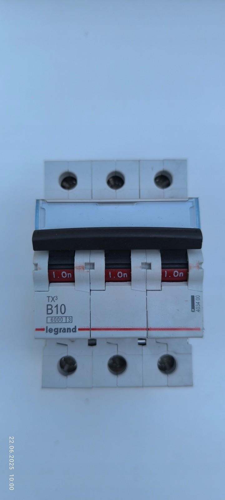 Legrand 403400 S303 TX3 3P B 10A Overcurrent Switch 1pc
