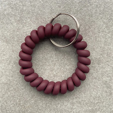 Stretchable Wristband Wristlet Keychain Spring Flexible Spiral Wrist Band Bracel
