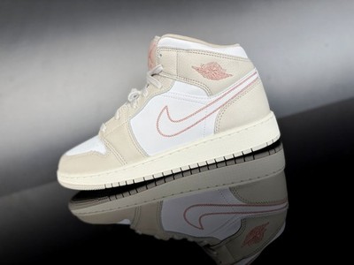 NIKE AIR JORDAN 1 MID MADDER ROOT weiß/coral-pink/beige Gr.40