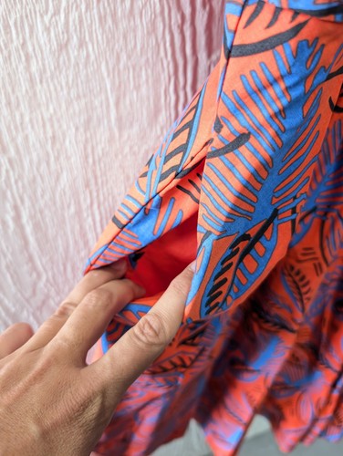 ALEXIS X Target Orange Blue Tropical Short Sleeve Midi Shirt Dress Pockets 3X - Picture 5 of 7