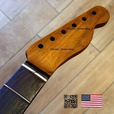 Vintage 21 Fret Roasted Maple  Rosewood Tele Neck Nitro Satin Fits Fender vTR1G
