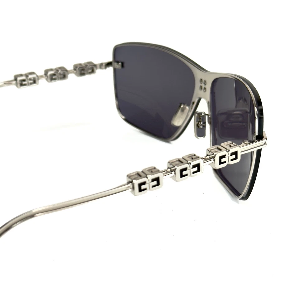 Óculos de sol GIVENCHY GV40052U GV 40052 4GEM prata preto quadrado máscara unissex 16A - Imagem 3 de 4