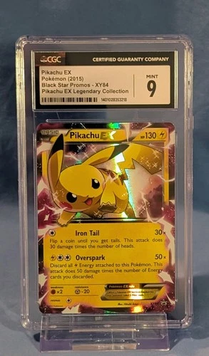 PIKACHU EX🔥XY84 (CGC 9) 2015 Black Star Promo Legendary Collection (Holo)