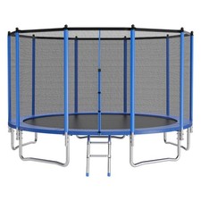 15FT Round Outdoor Trampoline w/ U-Shaped Legs  Net, 470lb, ASTM Certified
