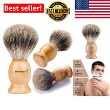 Deluxe Badger Hair Shaving Brush - Ergonomic Design for Barbershop Experience