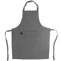 KüChenschüRze KochschüRze GrillschüRze Baumwolle Grau Verstellbar Tasche