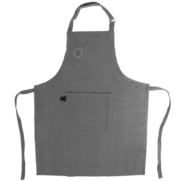 KüChenschüRze KochschüRze GrillschüRze Baumwolle Grau Verstellbar Tasche-image