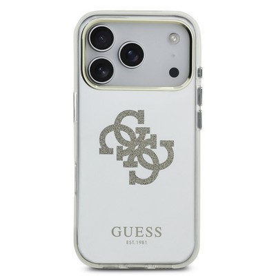 Guess iPhone 17 Pro Hülle Case Cover MagSafe Mirror 4G Spiegel Glitter Logo Gold