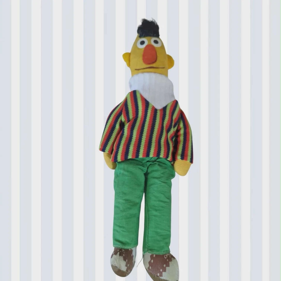 Figuras de peluche de colección Knickerbocker Plaza Sésamo muñecas Bert y Ernie 9-10" años 70 Foto 4 de 4