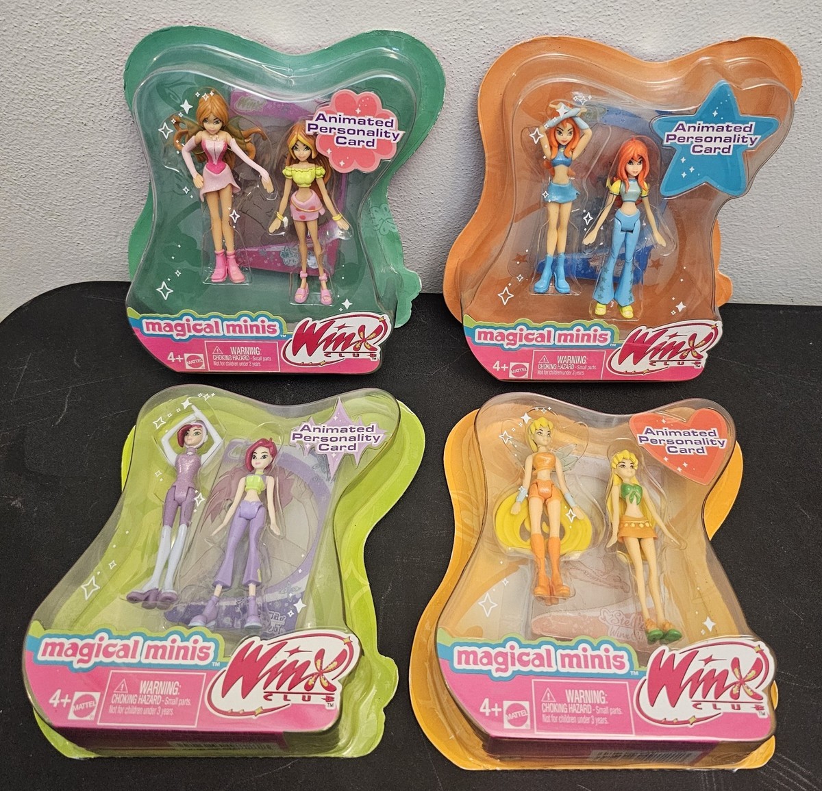 2005 Mattel Winx Club Magical Minis LOT FLORA TECNA BLOOM STELLA