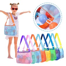 Beach Mesh Bag Foldable Kids Sand Away Toys Clothes Storage Rectangular Pouch