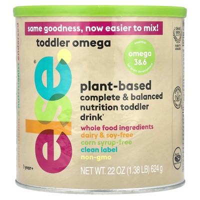 Toddler Omega, Plant-Based Complete & Balanced Nutrition, 1 Year+, 22 oz (624 g)