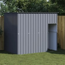 Dog House Anthracite Galvanized Steel 84.3 x 60.2 x 71.3 in vidaXL