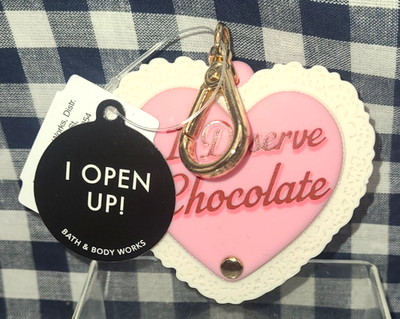 ALL NEW Heart Chocolate Box OPENS PocketBac Sanitizer Holder Bath
