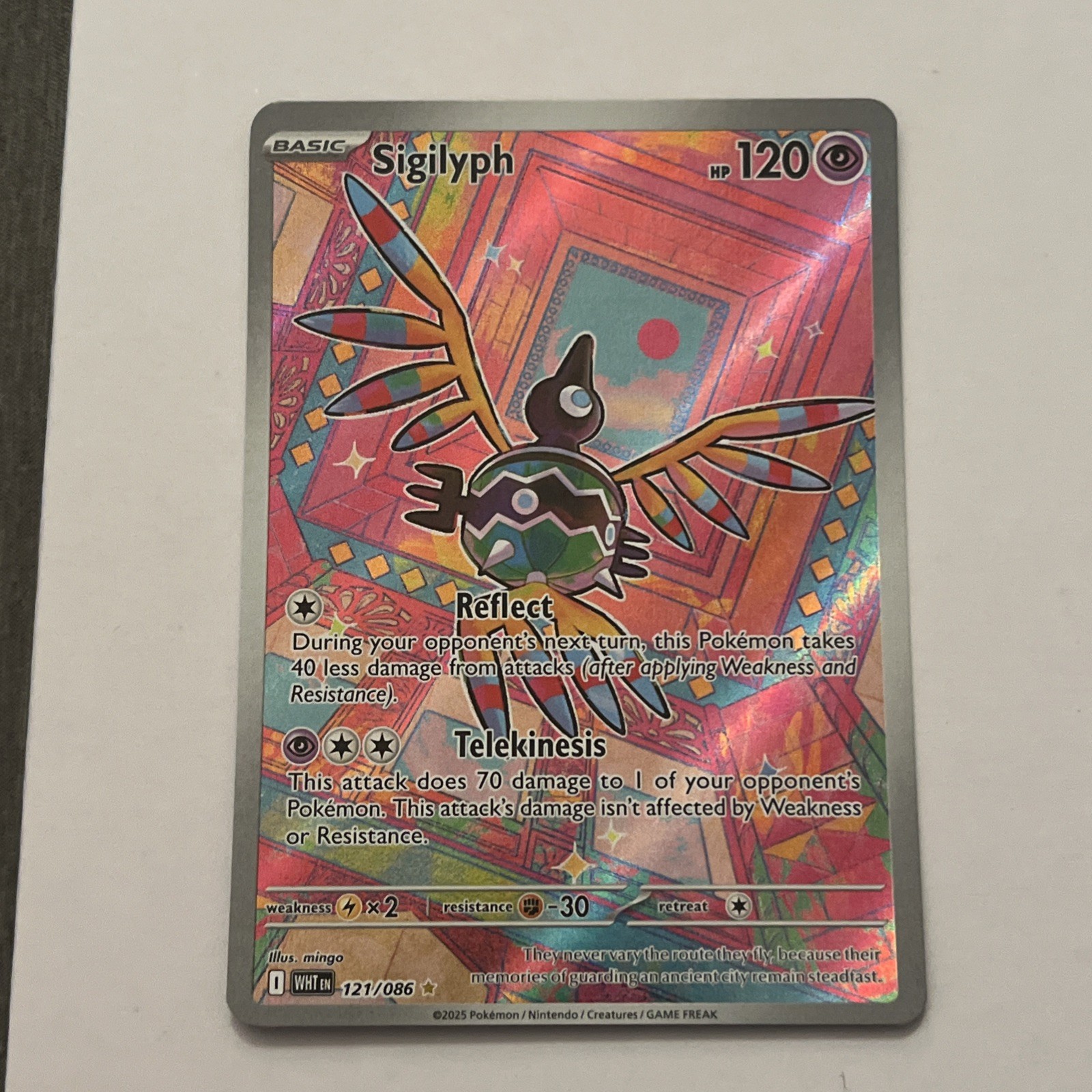 Sigilyph 121/086 Sv: White Flare Holo