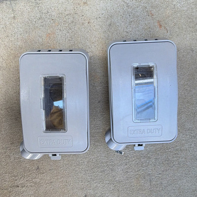 Extra Duty Weatherproof Outdoor In-Use Duplex Outlet Cover 2 Pack Gray
