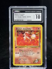 Blaine’s Growlithe #62 1st Edition Gym Heroes 2000 Pokemon CGC 10 🔥 on eBay