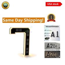 ISUNMEA 9 Inch Solar Lighted House Numbers for Outside, Light Up 9IN, 3-Black