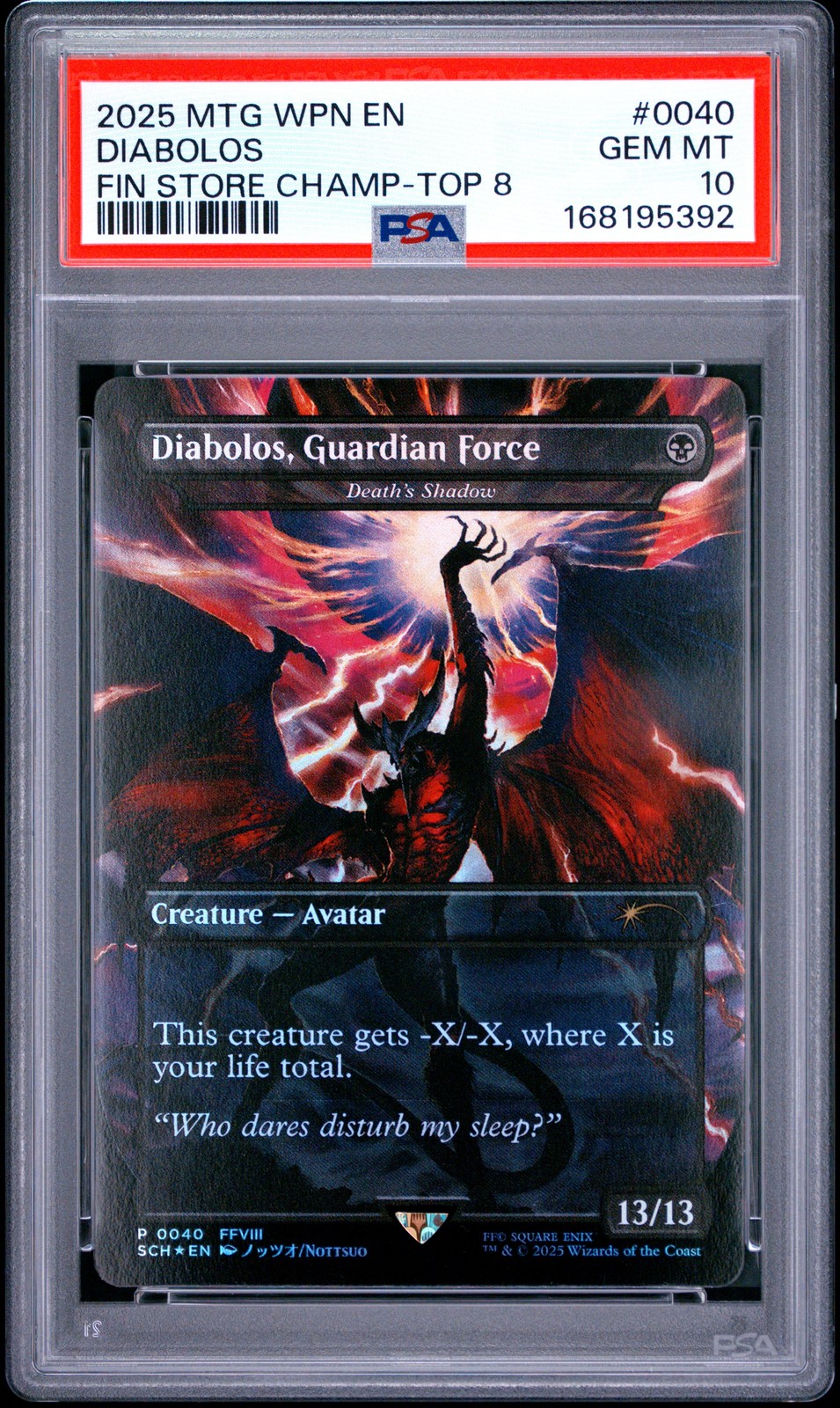 2025 Magic The Gathering Wpn Promos #0040 Diabolos PSA10