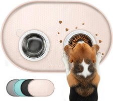Conlun Cat Food Mat,1.2 cm Raised Edges Dog Bowl Mat for Spill Containment, BPA