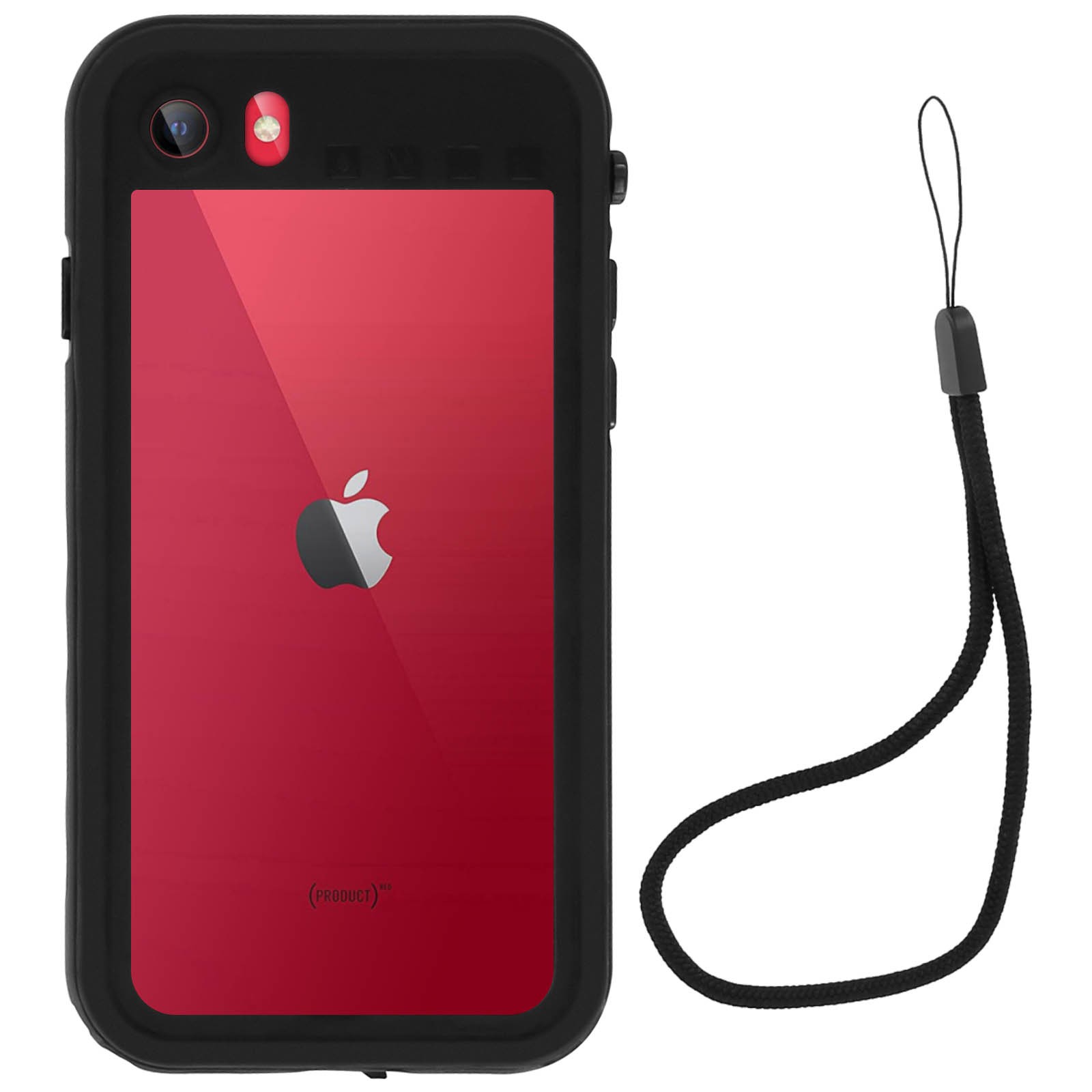 Coque étanche IP68 pour iPhone SE 2020, 8, 7 - Couleur noir mat
