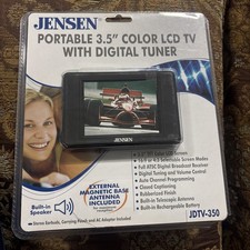 Jensen JDTV-430 Portable 3.5  Color LCD TV Mini Digital Tuner w/Magnetic Antenna