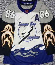 Nikita Kucherov Tampa Bay Lightning Adidas Reverse Retro 2.0 Jersey Size: 50 + A