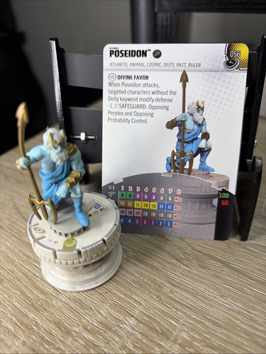 Heroclix Masters Of Time MOT Poseidon 056 SR w/Deity Base