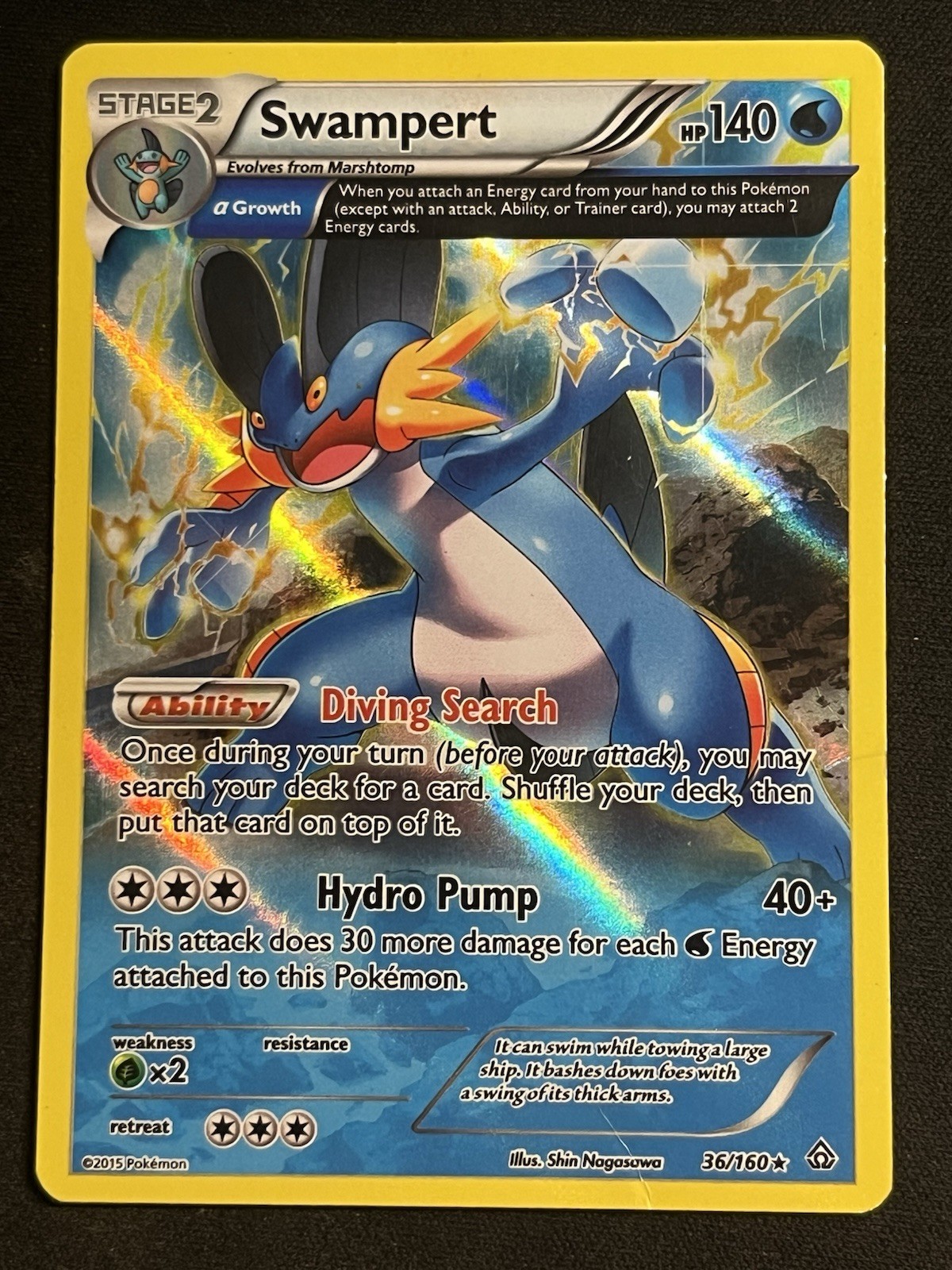 Swampert (Alpha) Holo Rare XY - Primal Clash 36/160 