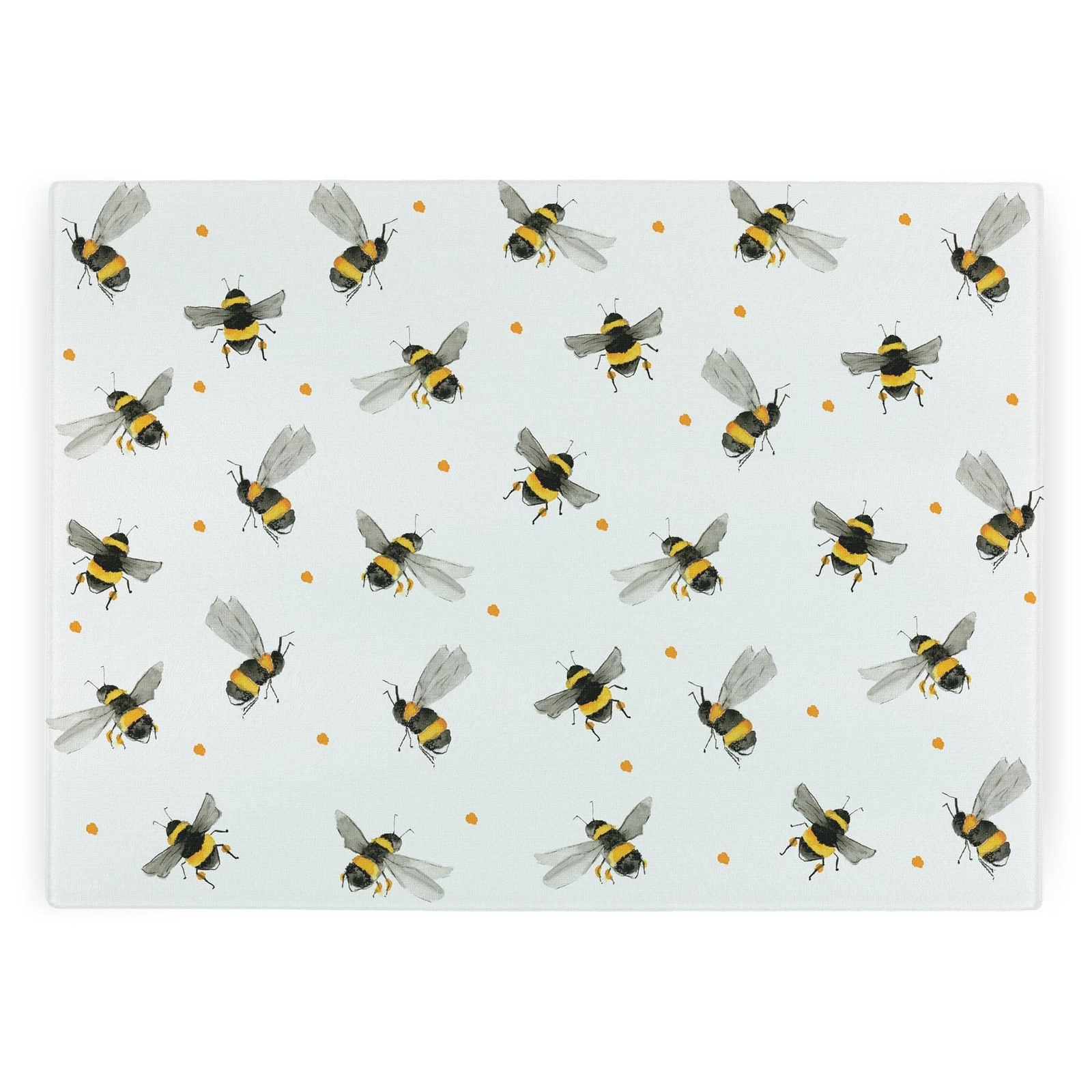 Bees Glass Worktop Protector - Textured Chopping Board Worktop Saver