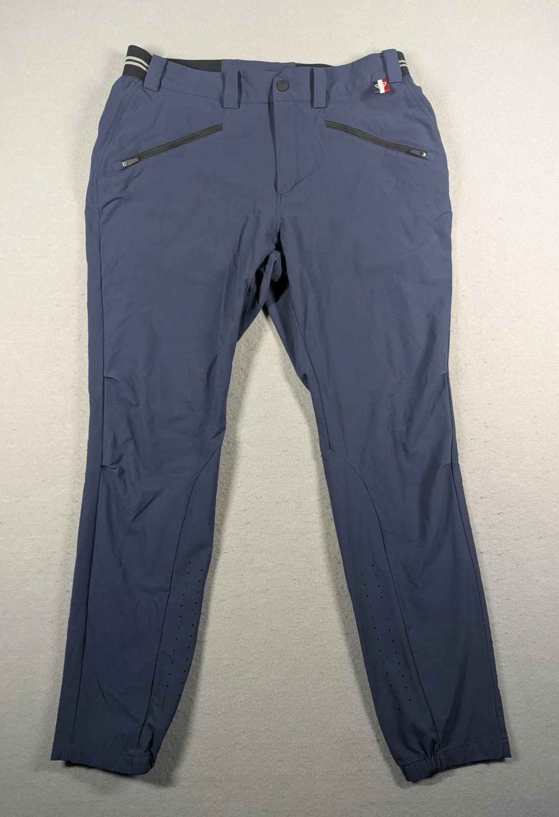 Rossignol Pants Mens Large Blue Softshell Ski Track Elastic Waist Ventilated