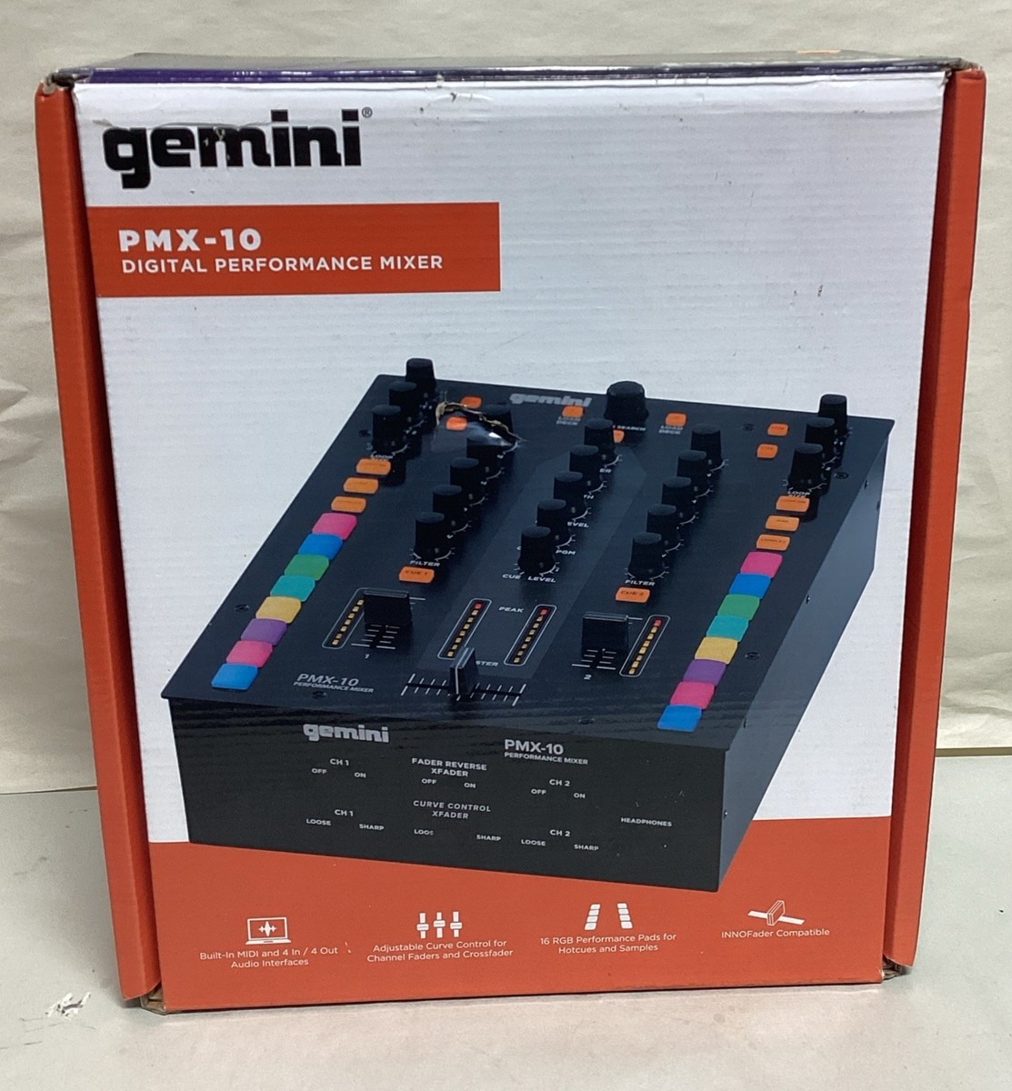 Gemini Pmx-10 2 Channel Audio Mixer & DJ Controller for sale