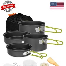 Camping Cookware Set Camping Gear Campfire Utensils Non-Stick Cooking Equipme...