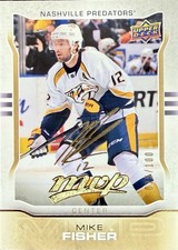 2014-15 Upper Deck MVP Gold Script 35 Mike Fisher #025/100 Nashville Predators