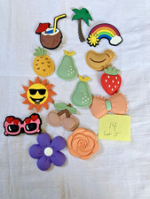 Lot of 14 Bogg Bag Tote Charms Flower Sun Strawberry New Lot J 