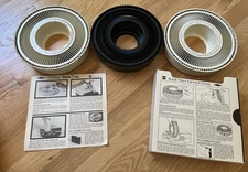 3 Vintage Sawyer's Rototray Carousel Slide Trays Holders