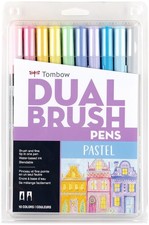 Tombow Dual Brush Pens 10/Pkg-Pastel