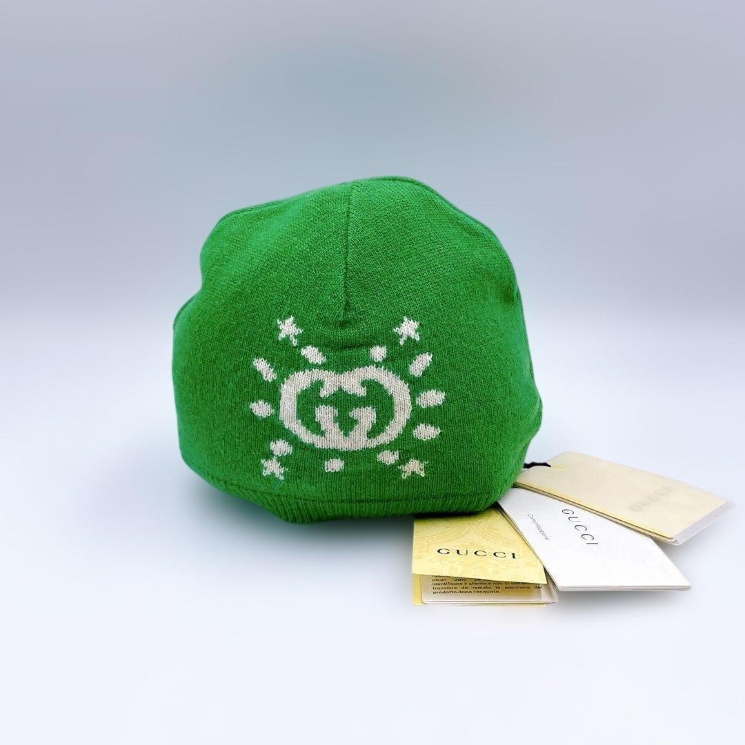 Gucci Wool Interlocking GG Knit Cap Kids Children